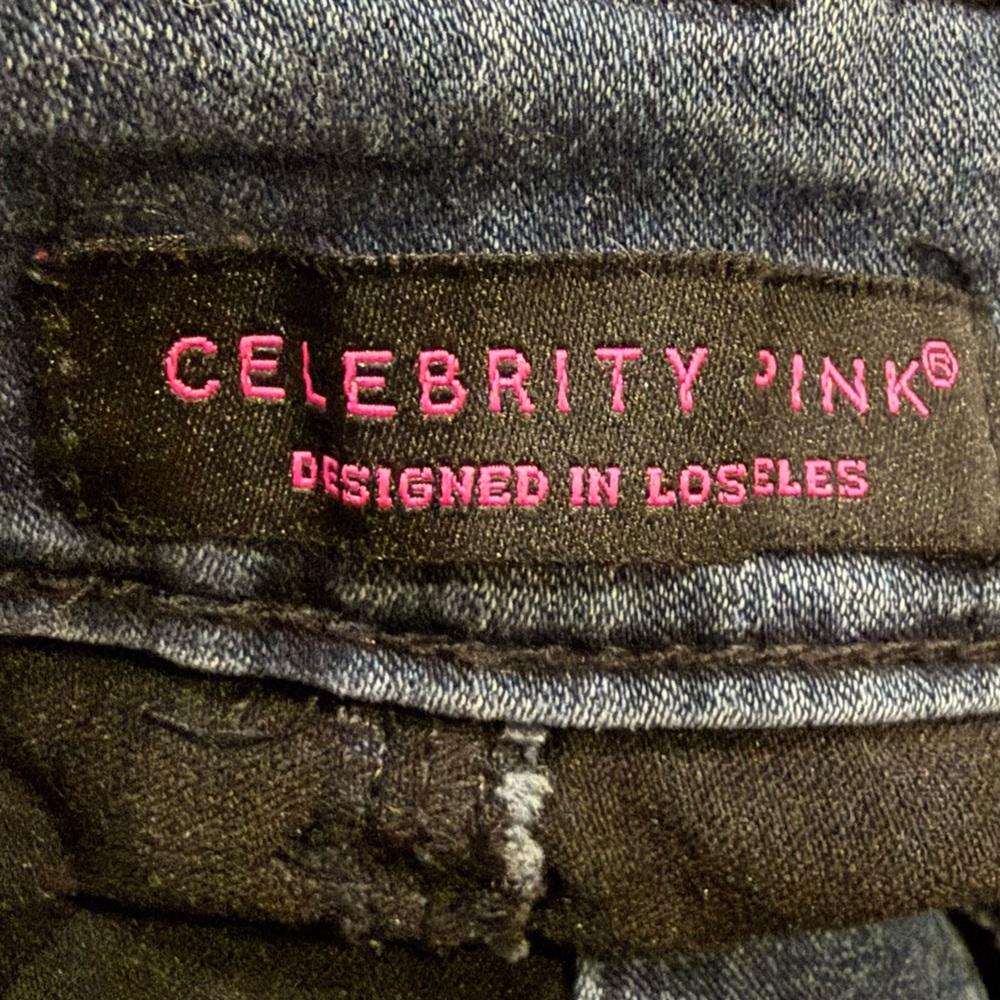 Celebrity Pink Y2K VTG Dark Blue A-Line Mini Skirt w/ Buttons / 7 Juniors / EUC - Picture 11 of 13